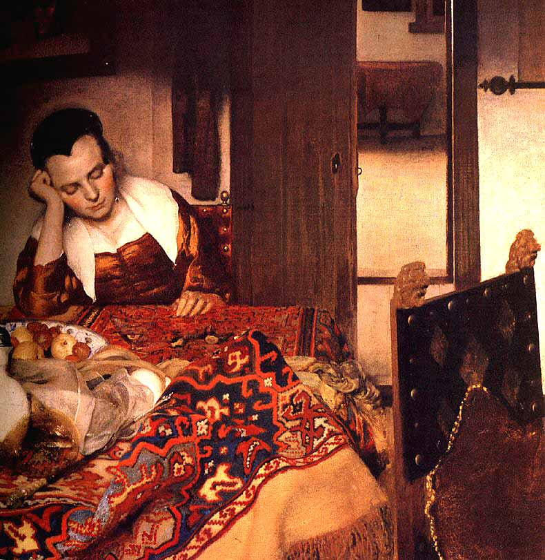 A Girl Asleep， by Johannes Vermeer
