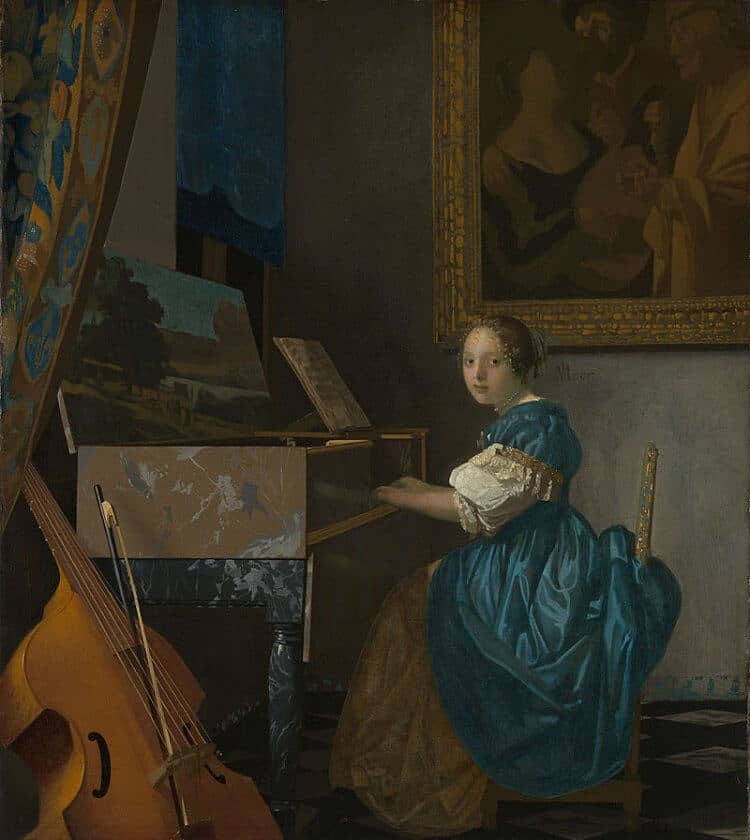 A Lady Seated at a Virginal, by Johannes Vermeer