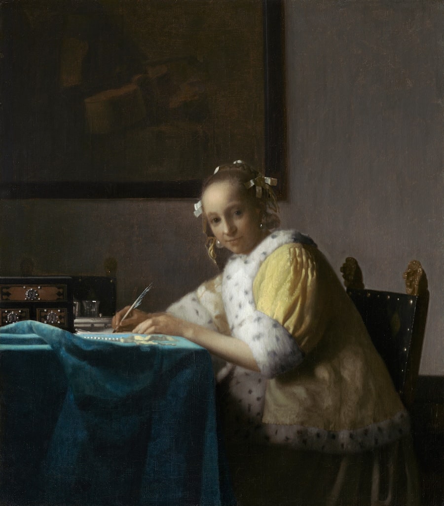 A Lady Writing a Letter, 1665 by Johannes Vermeer