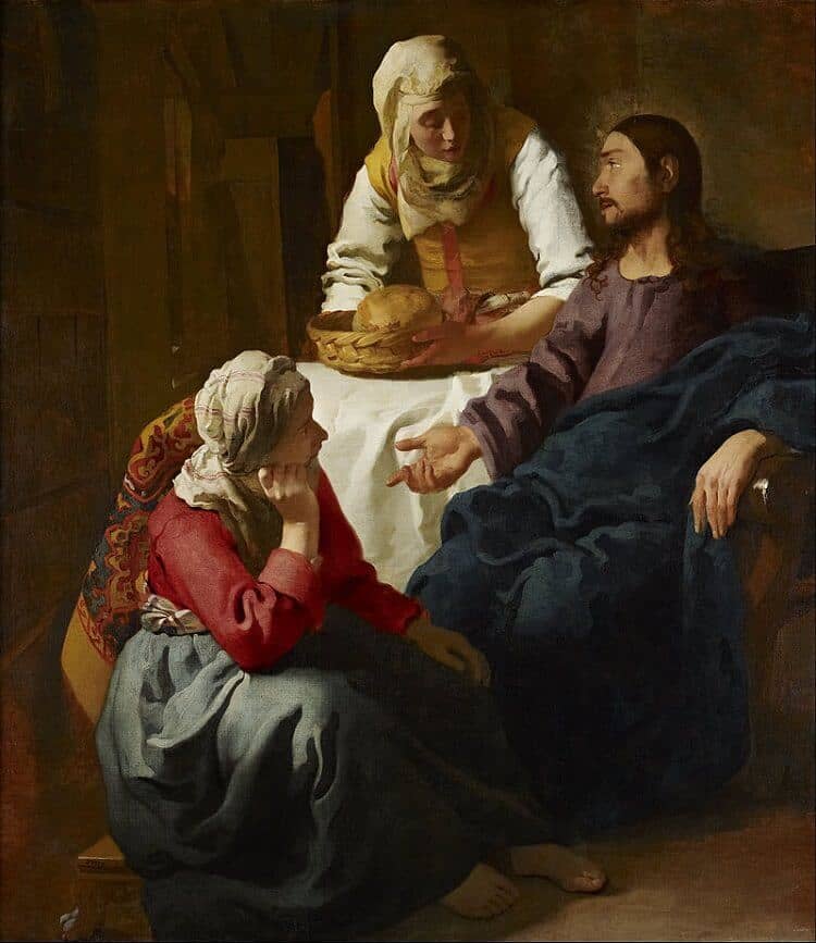 Christ in the House of Martha and Mary, 1654 by Johannes Vermeer