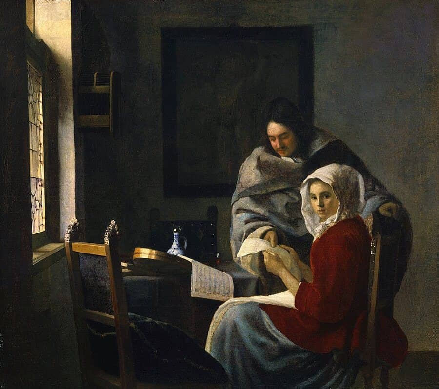Girl Interrupted at her Music, 1658 by Johannes Vermeer