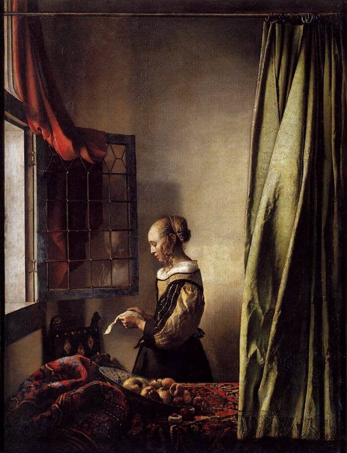 Girl Reading a Letter at an Open Window, 1657 by Johannes Vermeer