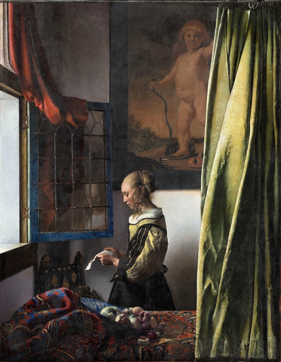 Girl Reading a Letter at an Open Window, 1657 by Johannes Vermeer