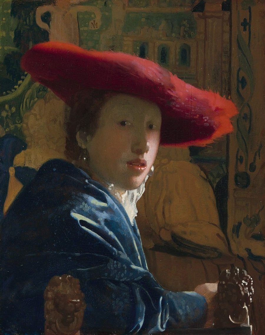 Girl with a Red Hat, 1665 by Johannes Vermeer