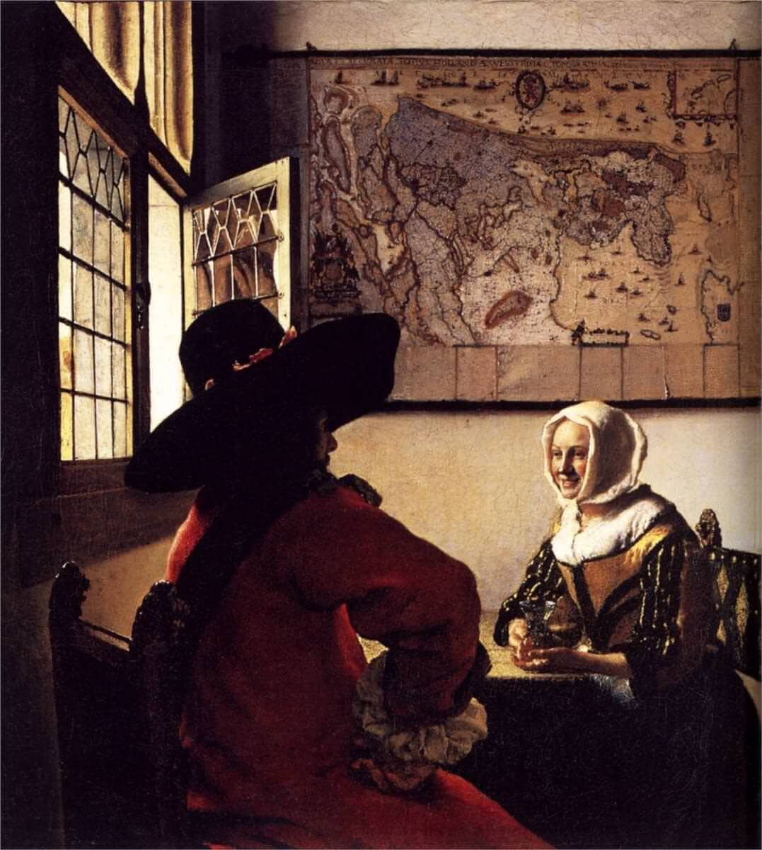 Officer and Laughing Girl, 1658 by Johannes Vermeer