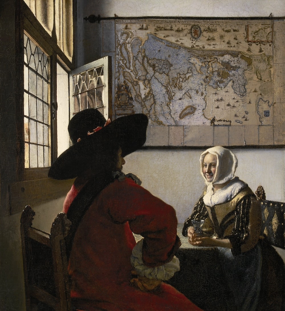 Officer and Laughing Girl, 1658 by Johannes Vermeer