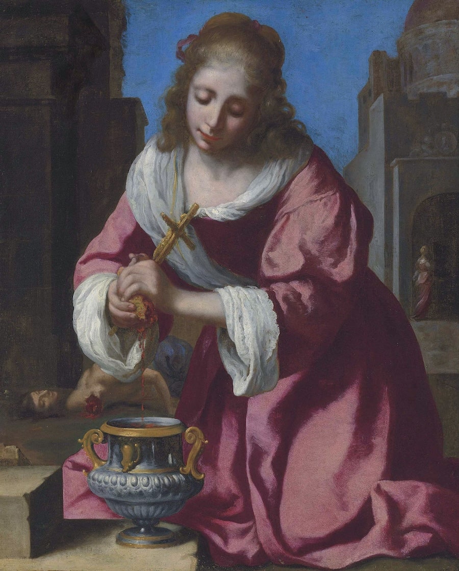 Saint Praxedis, 1655 by Johannes Vermeer