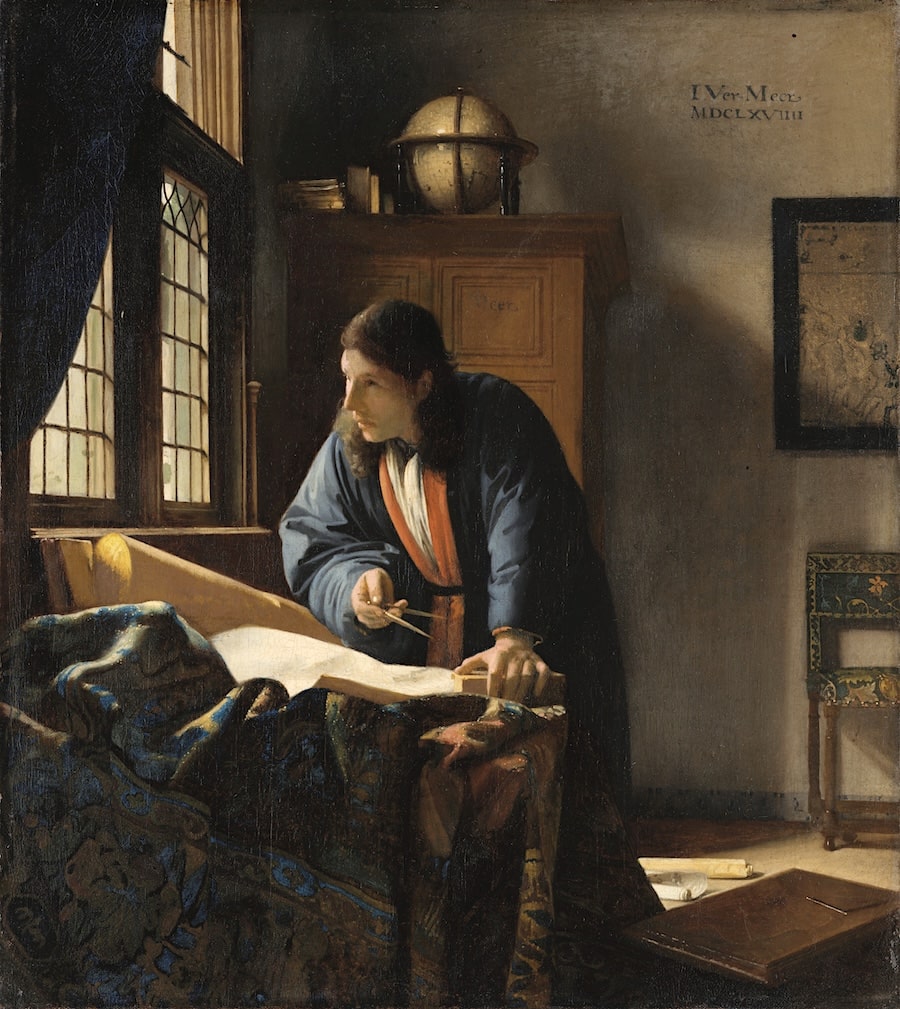 The Geographer, 1667 by Johannes Vermeer