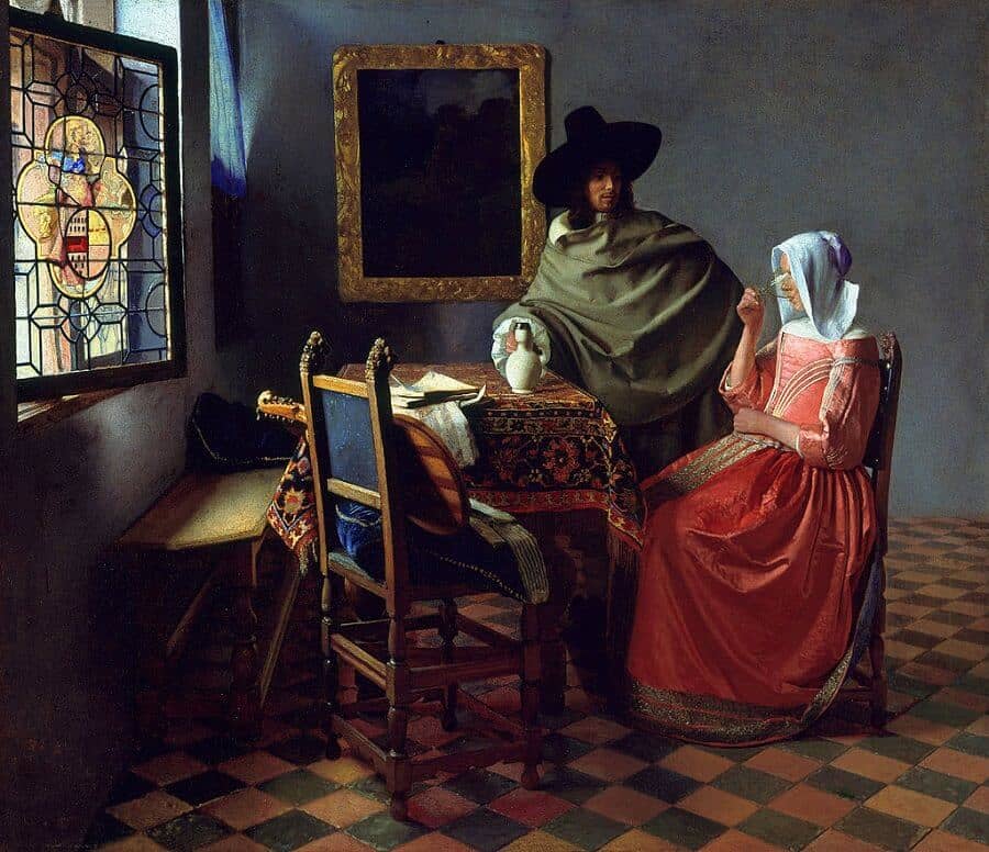 The Glass of Wine, 1658 by Johannes Vermeer