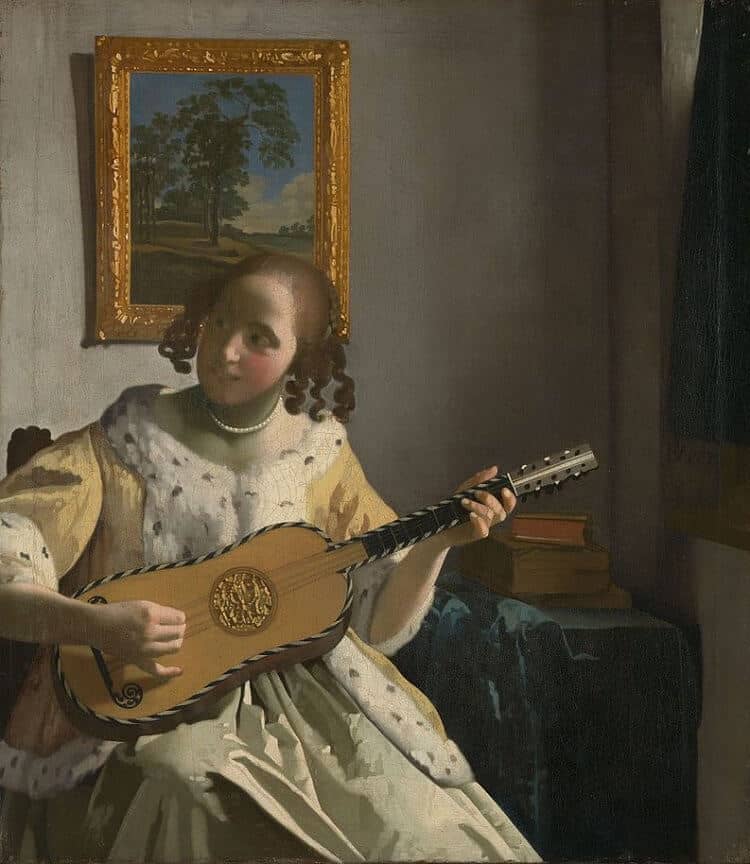 The Guitar Player, 1672 by Johannes Vermeer