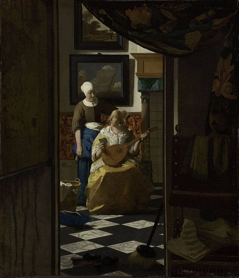 The Love Letter, 1669 by Johannes Vermeer
