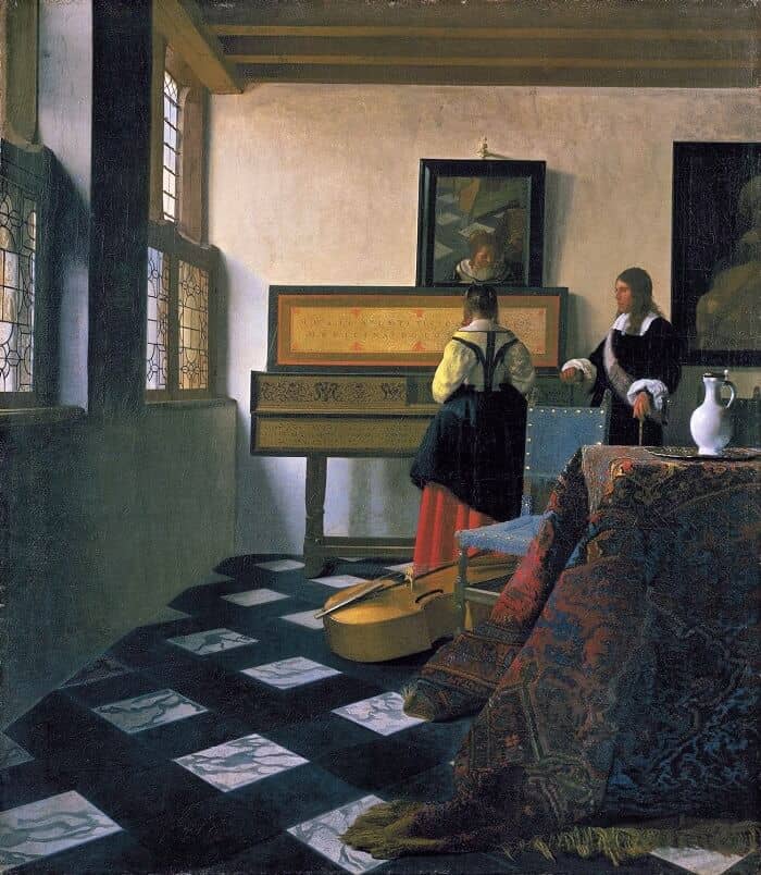 The Music Lesson, 1665 by Johannes Vermeer