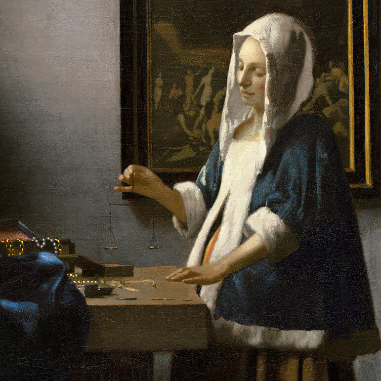 Woman Holding a Balance, 1662 by Johannes Vermeer